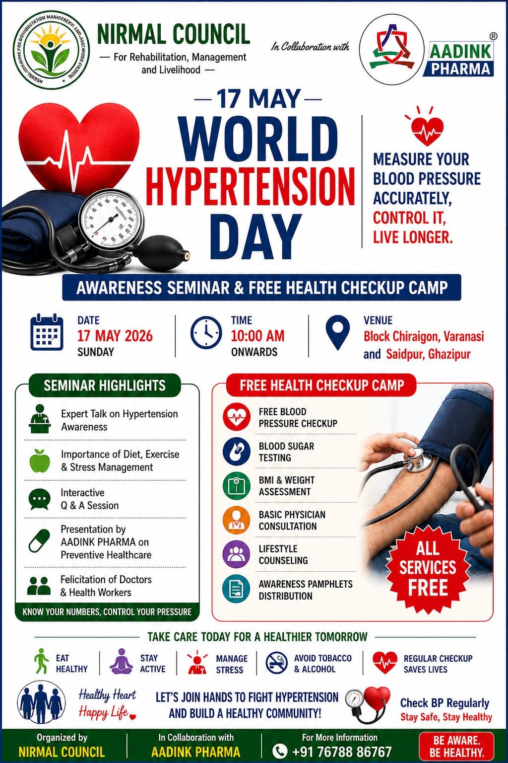 World Hypertension Day 2026 – Awareness Seminar & Free Health Checkup Camp