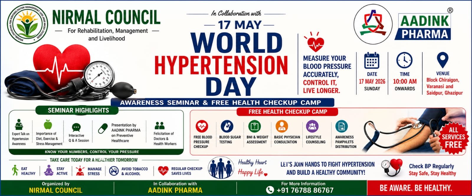 World Hypertension Day 2026 – Awareness Seminar & Free Health Checkup Camp